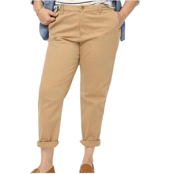 BBJ Los Angeles Pants Women's 32 Khaki Chino Classic Fit Stretch Casual New Tags - Picture 1 of 11